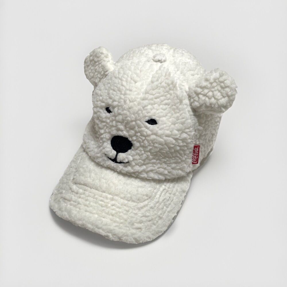Coca‑Cola Bear Winter Hat White Unisex One Size